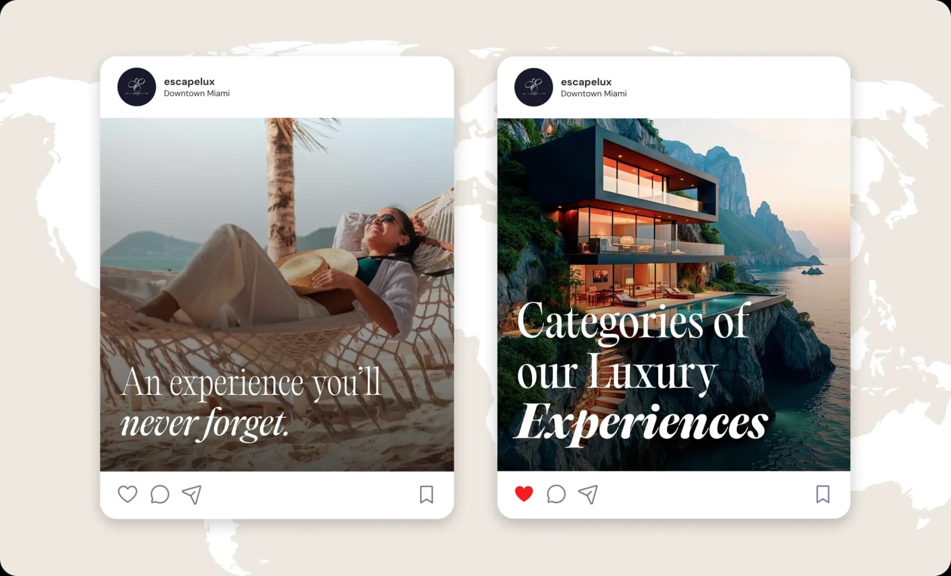 Escapelux Social media